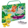 Ravensburger play+, Puzzle en bois sensoriel et aimanté - Dans la jun