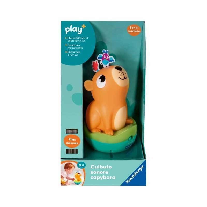 Ravensburger play+, Culbuto sonore Capybara, 6-36 mois, Premier âge, Ravensburger play+, Culbuto sonore Capybara, 6-36 mois, Premier âge,