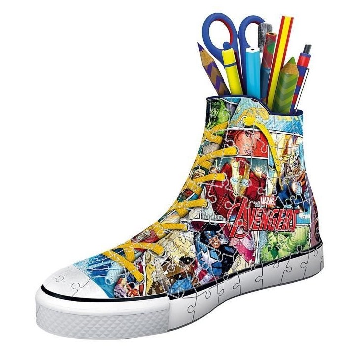 Puzzle 3D Sneaker Avengers - Ravensburger - Pot a crayons 108 pieces - Des 8 ans Puzzle 3D Sneaker Avengers - Ravensburger - Pot a crayons 108 pieces - Des 8 ans