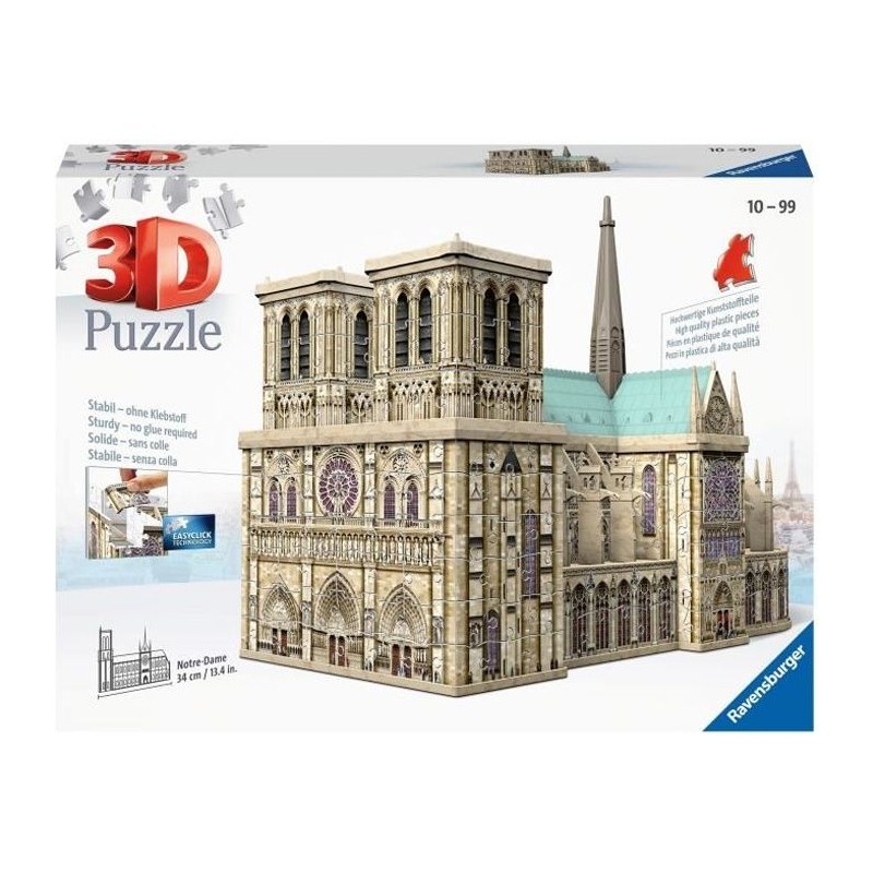 Puzzle 3D - RAVENSBURGER - Notre-Dame de Paris - Paysage et nature - 2 Puzzle 3D - RAVENSBURGER - Notre-Dame de Paris - Paysage et nature - 2
