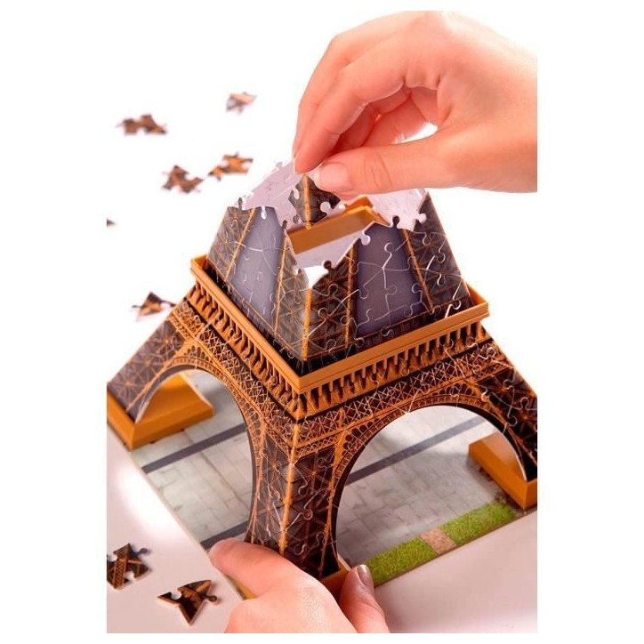 Puzzle 3D Tour Eiffel - Ravensburger - 216 pieces - sans colle - Architecture et monument Puzzle 3D Tour Eiffel - Ravensburger - 216 pieces - sans colle - Architecture et monument