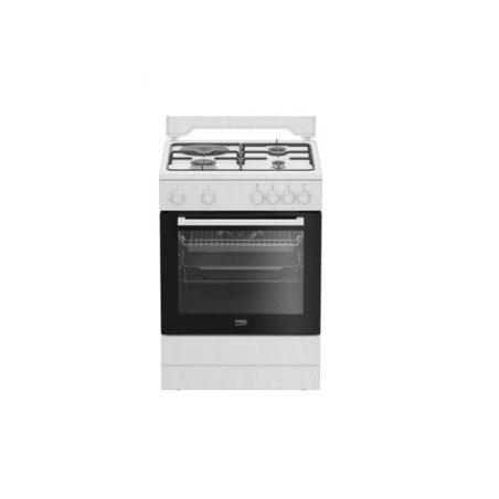 Cuisiniere mixte - BEKO - FBS63121WD - 73L - 4 feux - Induction et gaz
