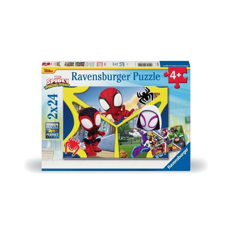 Puzzle 2x24 pieces Spidey & compagnie - Des 4 ans Ravensburger Puzzle 2x24 pieces Spidey & compagnie - Des 4 ans Ravensburger