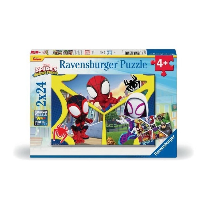 Puzzle 2x24 pieces Spidey & compagnie - Des 4 ans Ravensburger Puzzle 2x24 pieces Spidey & compagnie - Des 4 ans Ravensburger