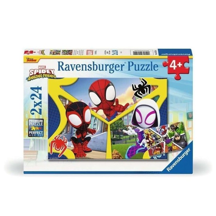 Puzzle 2x24 pieces Spidey & compagnie - Des 4 ans Ravensburger Puzzle 2x24 pieces Spidey & compagnie - Des 4 ans Ravensburger