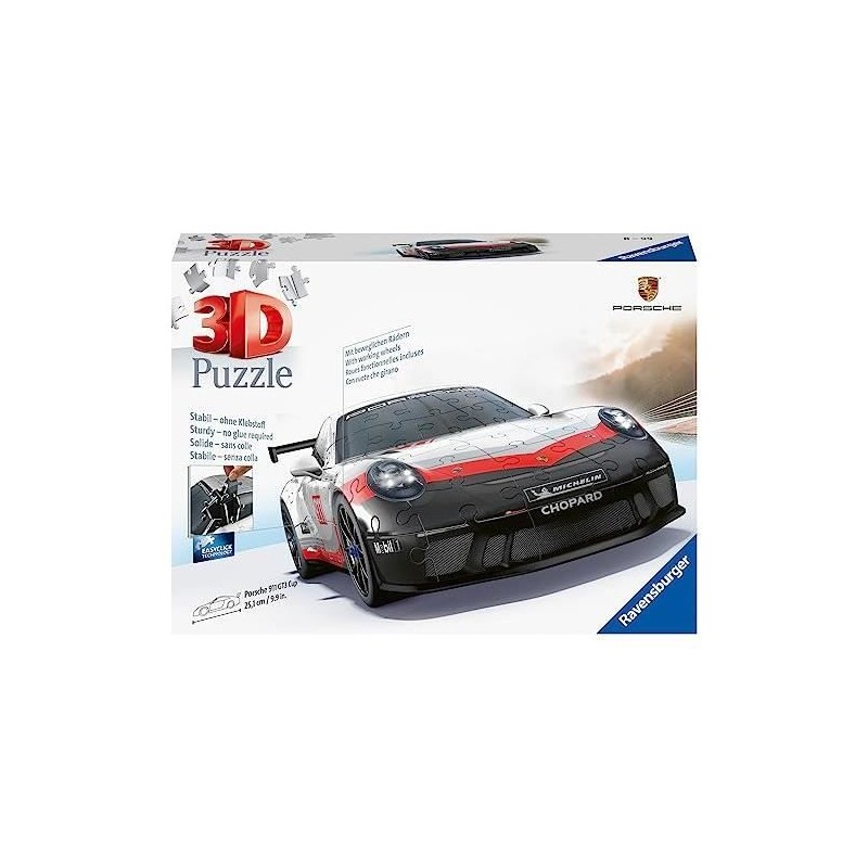 Ravensburger-Puzzle 3D Porsche 911 GT3 Cup-Des 10 ans-108 pieces numé Ravensburger-Puzzle 3D Porsche 911 GT3 Cup-Des 10 ans-108 pieces numé
