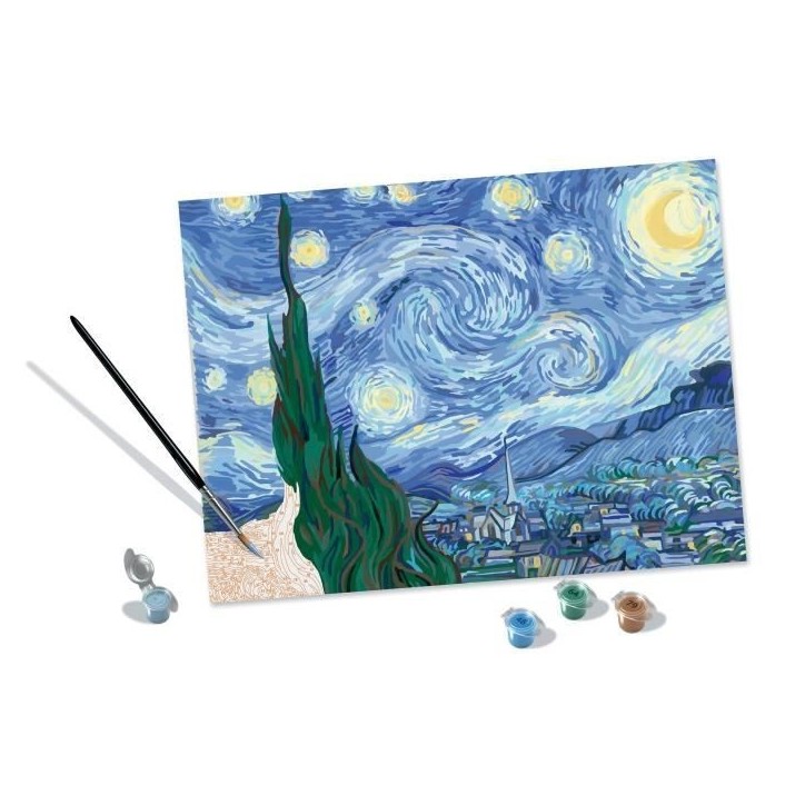 CreArt grand format 30x40 cm Van Gogh, La nuit étoilée, Des 14 ans, 23518, Ravensburger CreArt grand format 30x40 cm Van Gogh, La nuit étoilée, Des 14 ans, 23518, Ravensburger