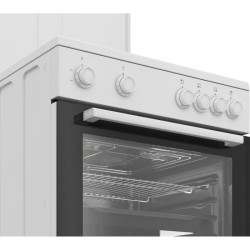 Cuisiniere mixte - BEKO - FBS63121WD - 73L - 4 feux - Induction et gaz