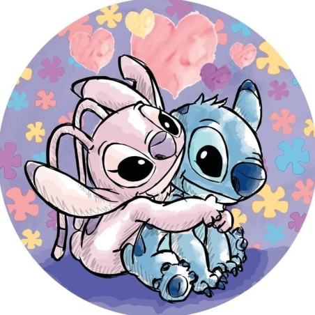 Puzzle rond 500 pieces Stitch, Disney, Dessin animé, Des 10 ans, 17581, Ravensburger