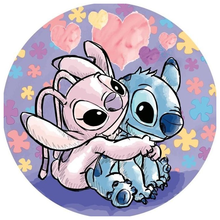 Puzzle rond 500 pieces Stitch, Disney, Dessin animé, Des 10 ans, 17581, Ravensburger