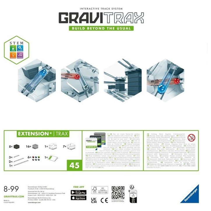 GraviTrax Set d'Extension Trax / Rails - 224142 - A partir de 8 ans Ravensburger GraviTrax Set d'Extension Trax / Rails - 224142 - A partir de 8 ans Ravensburger