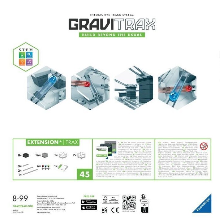 GraviTrax Set d'Extension Trax / Rails - 224142 - A partir de 8 ans Ravensburger GraviTrax Set d'Extension Trax / Rails - 224142 - A partir de 8 ans Ravensburger