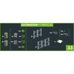 GraviTrax PRO Set d'extension Vertical, 33 pieces, Circuit de billes,