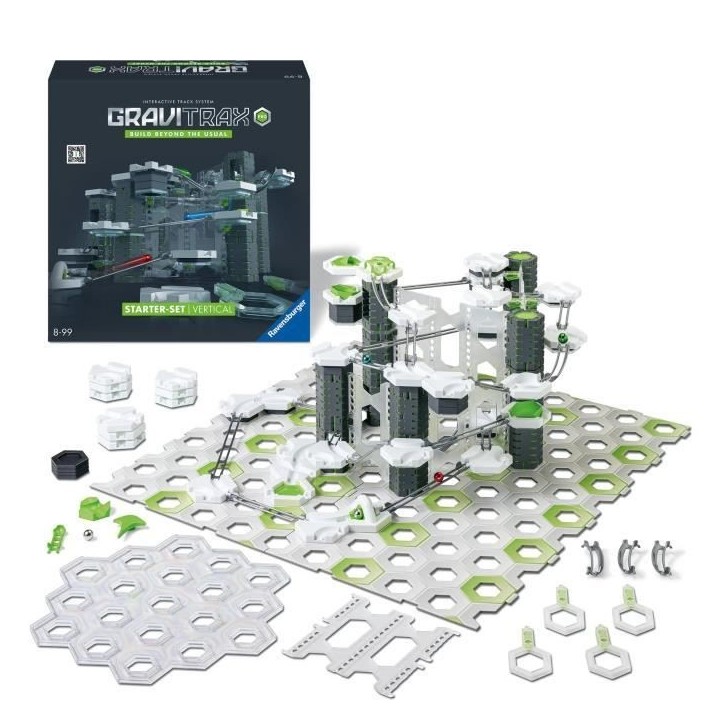 GraviTrax PRO Starter Set Vertical, 152 pieces-Circuit de billes, Parcours de billes a construire, Des 8 ans, 22426, Ravensburge