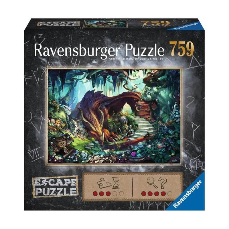 Puzzle Escape Dans la grotte du dragon - Ravensburger - 759 pieces - P