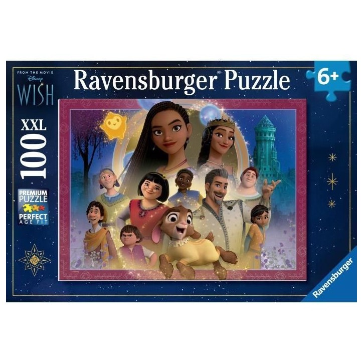 Puzzle 100 pieces XXL Le royaume des souhaits, Disney Wish, A partir de 6 ans, 12001048, Ravensburger Puzzle 100 pieces XXL Le royaume des souhaits, Disney Wish, A partir de 6 ans, 12001048, Ravensburger