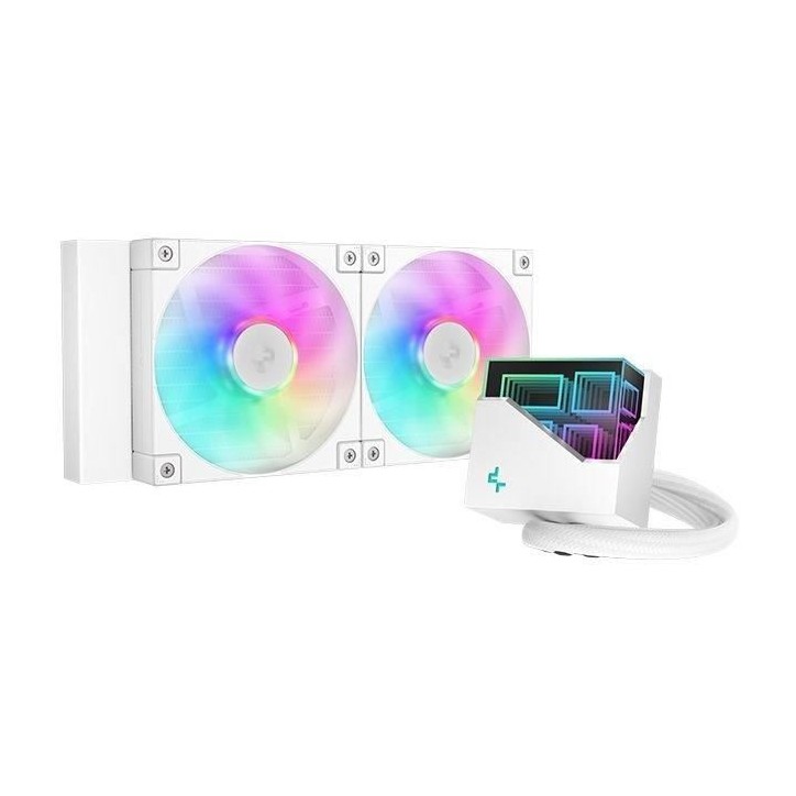 Refroidissement PC - DEEPCOOL - LT240 WH ARGB - 12 cm - 600-2400 tr/min - Blanc Refroidissement PC - DEEPCOOL - LT240 WH ARGB - 12 cm - 600-2400 tr/min - Blanc