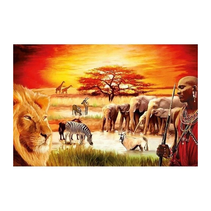 Puzzle 3000 pieces La fierté du Massai, Adultes et enfant, Paysage et Puzzle 3000 pieces La fierté du Massai, Adultes et enfant, Paysage et
