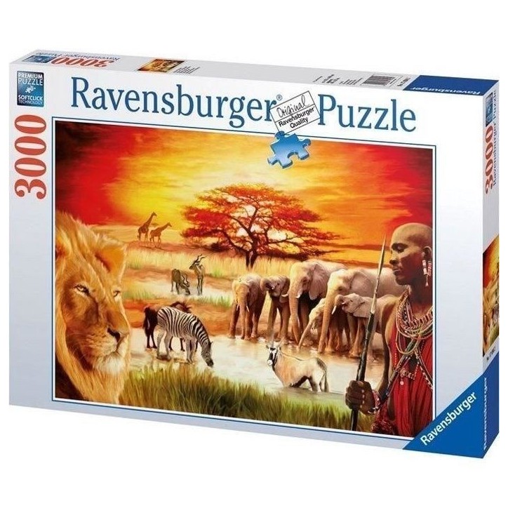 Puzzle 3000 pieces La fierté du Massai, Adultes et enfant, Paysage et nature, Des 14 ans, Ravensburger Puzzle 3000 pieces La fierté du Massai, Adultes et enfant, Paysage et nature, Des 14 ans, Ravensburger