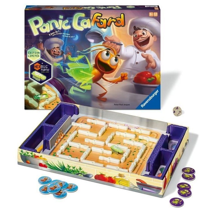 Panic Cafard Phosphorescente, Jeu de rapidité rigolo, Édition 10eme anniversaire, Enfants et Parents, Des 5 ans, 20973, Ravens Panic Cafard Phosphorescente, Jeu de rapidité rigolo, Édition 10eme anniversaire, Enfants et Parents, Des 5 ans, 20973, Ravens