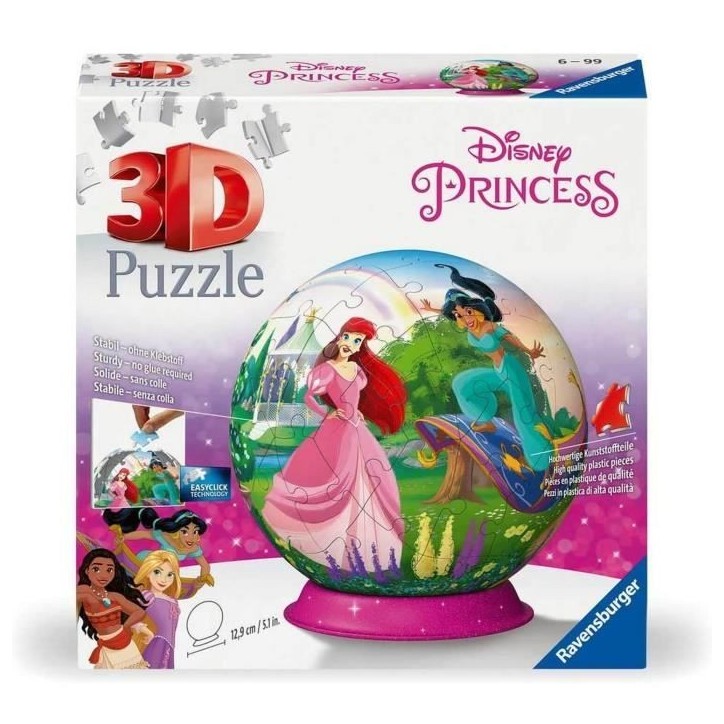 Puzzle 3D Ball Disney Princesses - Des 6 ans - Ravensburger - 11579 Puzzle 3D Ball Disney Princesses - Des 6 ans - Ravensburger - 11579