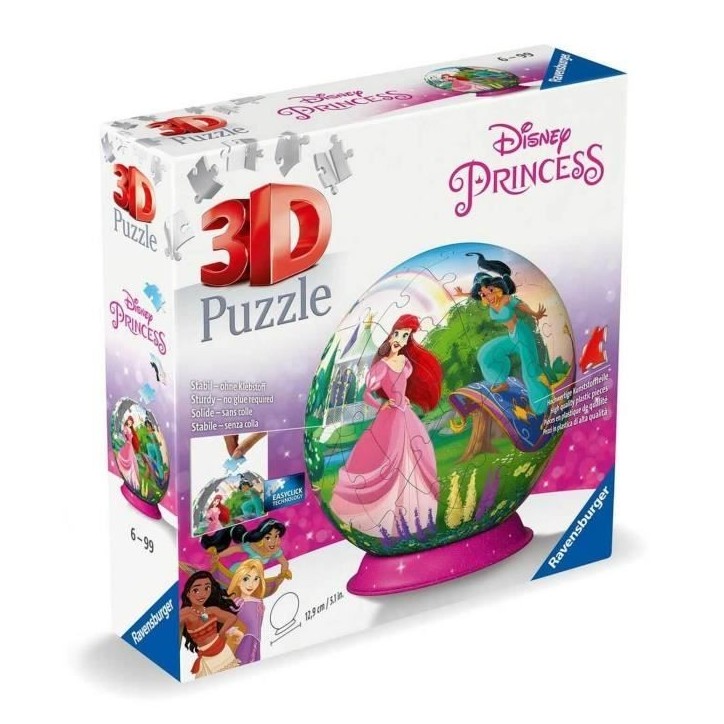 Puzzle 3D Ball Disney Princesses - Des 6 ans - Ravensburger - 11579 Puzzle 3D Ball Disney Princesses - Des 6 ans - Ravensburger - 11579