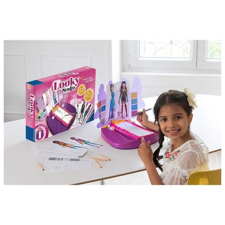 Looky Studio - Ravensburger - Loisirs créatifs - Dessins de mode - Studio de stylisme format maxi - des 6 ans Looky Studio - Ravensburger - Loisirs créatifs - Dessins de mode - Studio de stylisme format maxi - des 6 ans