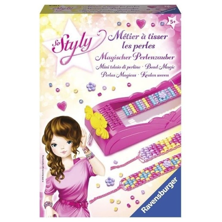 Métier a tisser les perles - Ravensburger - Fille - Coffret complet création bracelets DIY - Des 5 ans Métier a tisser les perles - Ravensburger - Fille - Coffret complet création bracelets DIY - Des 5 ans