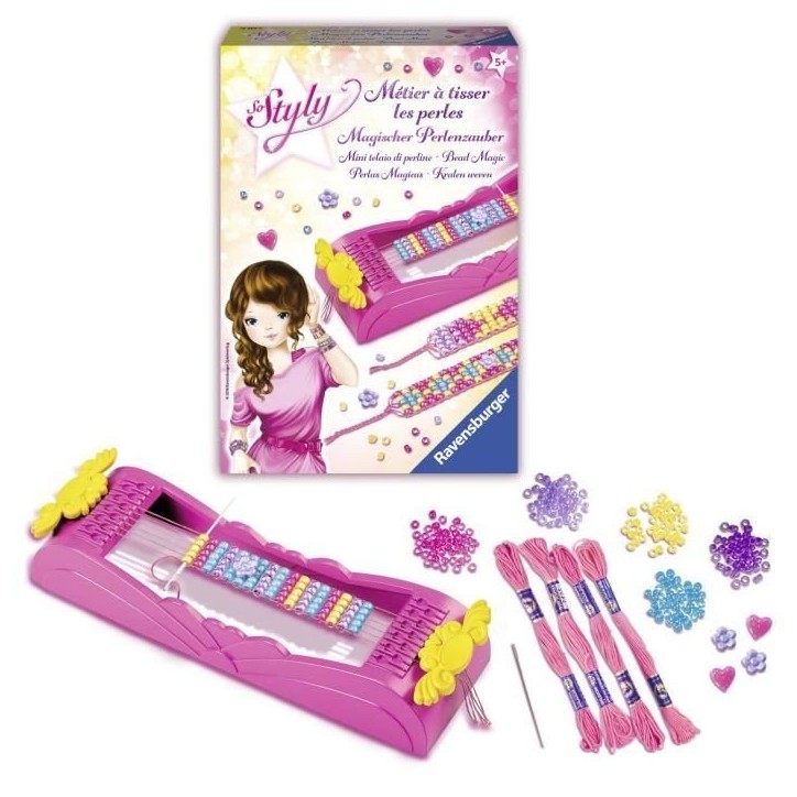 Métier a tisser les perles - Ravensburger - Fille - Coffret complet création bracelets DIY - Des 5 ans Métier a tisser les perles - Ravensburger - Fille - Coffret complet création bracelets DIY - Des 5 ans