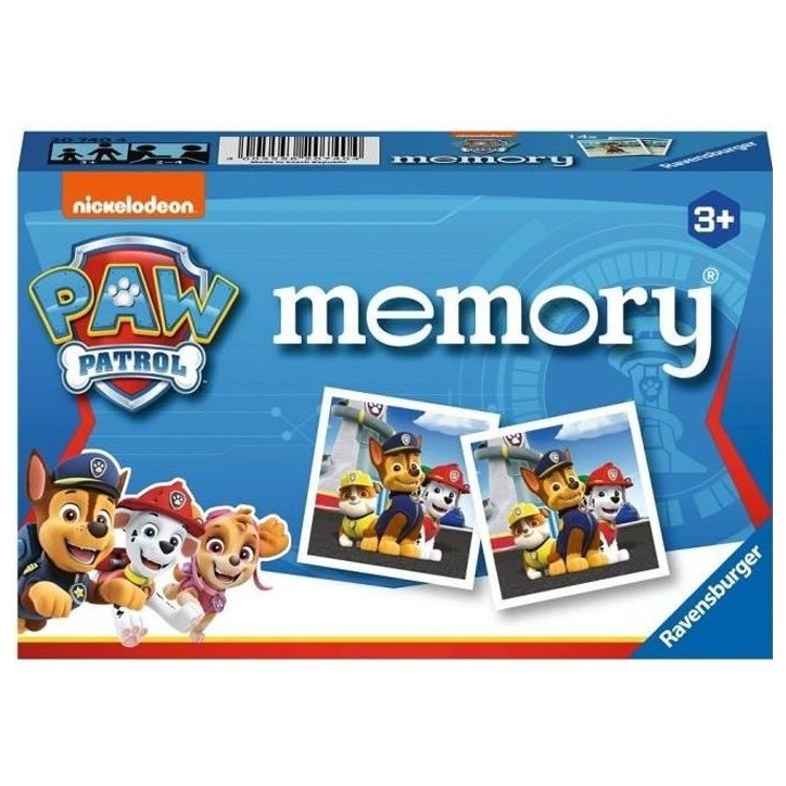 Pat' Patrouille Memory, Jeu éducatif classique, Jeu de mémoire, Ravensburger, Des 3 ans Pat' Patrouille Memory, Jeu éducatif classique, Jeu de mémoire, Ravensburger, Des 3 ans