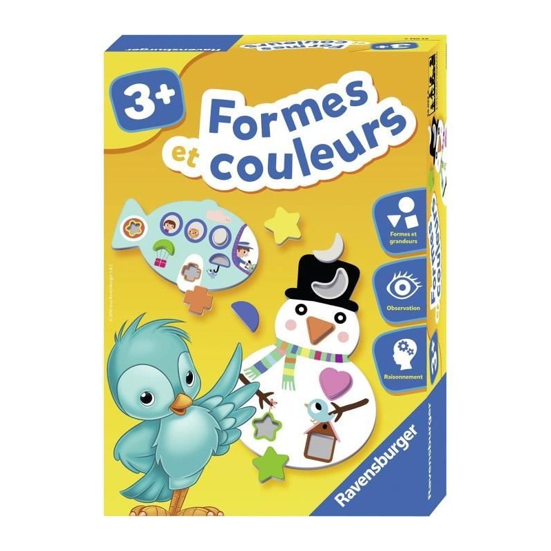 Jeu éducatif - Formes et couleurs - Ravensburger - Apprentissage des Jeu éducatif - Formes et couleurs - Ravensburger - Apprentissage des