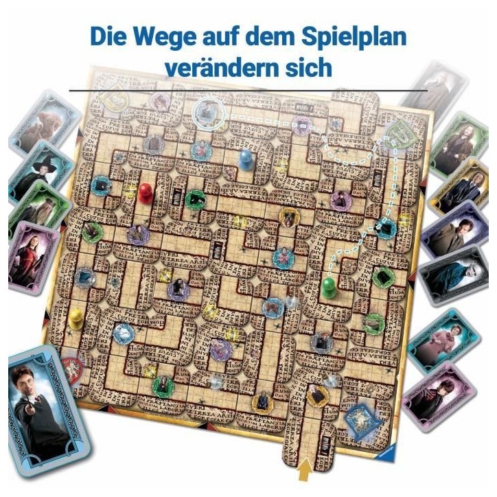 Labyrinthe Harry Potter, Jeu de société, Chasse au trésor dans un labyrinthe en mouvement, Des 7 ans, Ravensburger Labyrinthe Harry Potter, Jeu de société, Chasse au trésor dans un labyrinthe en mouvement, Des 7 ans, Ravensburger