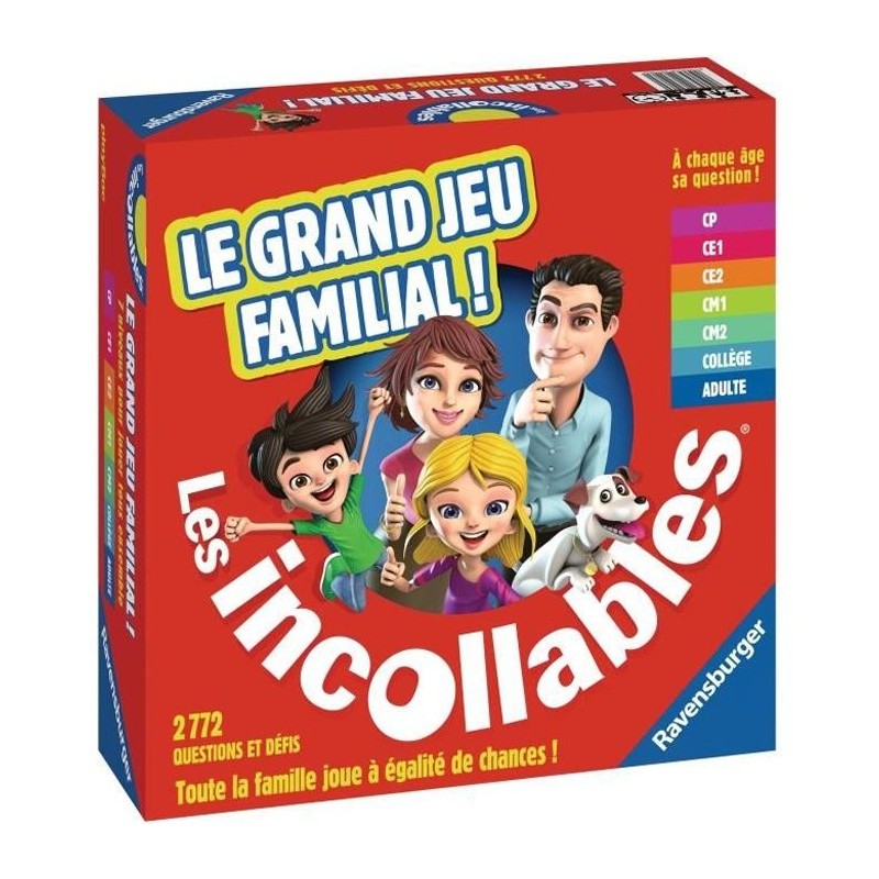 Jeu de Quiz Les Incollables Le grand jeu familial Ravensburger - 7 niv Jeu de Quiz Les Incollables Le grand jeu familial Ravensburger - 7 niv