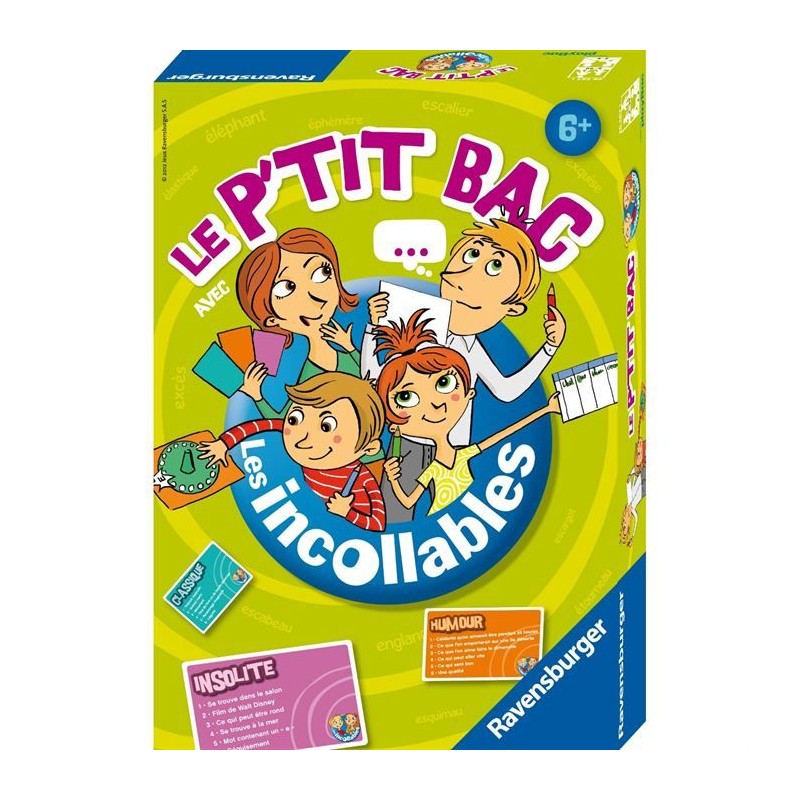 LES INCOLLABLES Le P'tit bac - Ravensburger - Jeu de société enfants LES INCOLLABLES Le P'tit bac - Ravensburger - Jeu de société enfants
