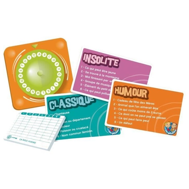 LES INCOLLABLES Le P'tit bac - Ravensburger - Jeu de société enfants - Petit Bac revisité, original et fun - Des 6 ans LES INCOLLABLES Le P'tit bac - Ravensburger - Jeu de société enfants - Petit Bac revisité, original et fun - Des 6 ans