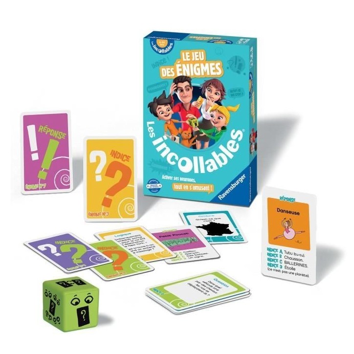 LES INCOLLABLES Le jeu des Enigmes - Ravensburger - Jeu de société enfants - Réfléxion et logique - 2 a 4 joueurs - Des 6 an LES INCOLLABLES Le jeu des Enigmes - Ravensburger - Jeu de société enfants - Réfléxion et logique - 2 a 4 joueurs - Des 6 an
