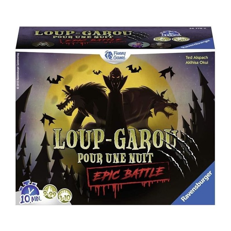 Loup-Garou pour une Nuit - Epic Battle - Ravensburger - Jeu d'ambiance Loup-Garou pour une Nuit - Epic Battle - Ravensburger - Jeu d'ambiance