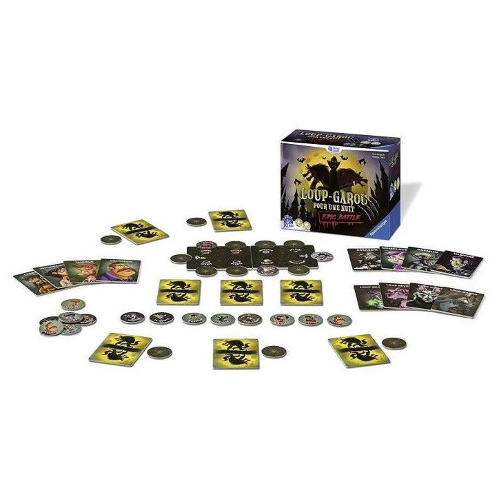 Loup-Garou pour une Nuit - Epic Battle - Ravensburger - Jeu d'ambiance Enfants et Adultes - Jeu de rôle - 3 a 10 joueurs des 9 Loup-Garou pour une Nuit - Epic Battle - Ravensburger - Jeu d'ambiance Enfants et Adultes - Jeu de rôle - 3 a 10 joueurs des 9