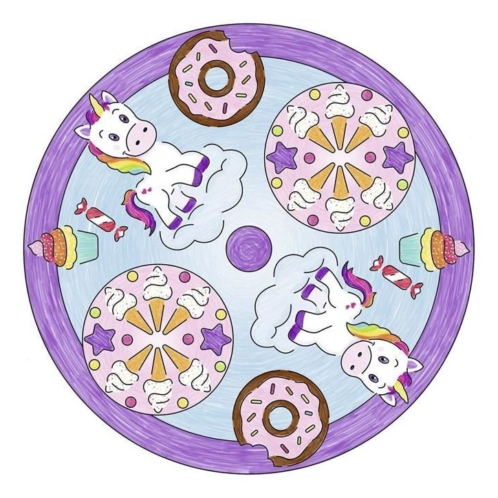 Ravensburger Mandala Design Licorne - Loisirs créatifs pour enfants des 6 ans Ravensburger Mandala Design Licorne - Loisirs créatifs pour enfants des 6 ans