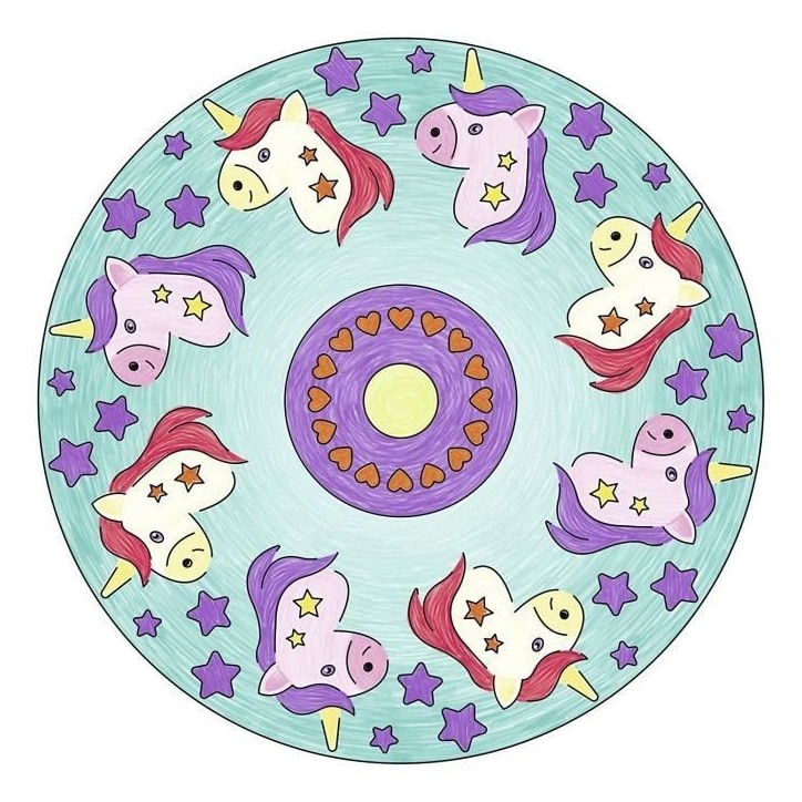 Ravensburger Mandala Design Licorne - Loisirs créatifs pour enfants des 6 ans Ravensburger Mandala Design Licorne - Loisirs créatifs pour enfants des 6 ans