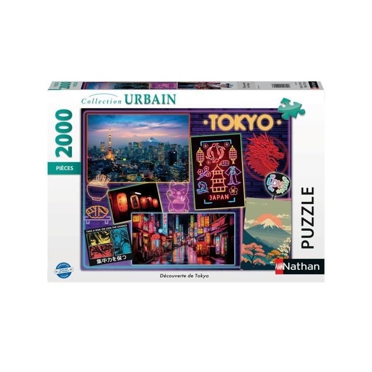 Puzzle 2000 pieces Découverte de Tokyo, Nathan, 12001091, A partir de 14 ans