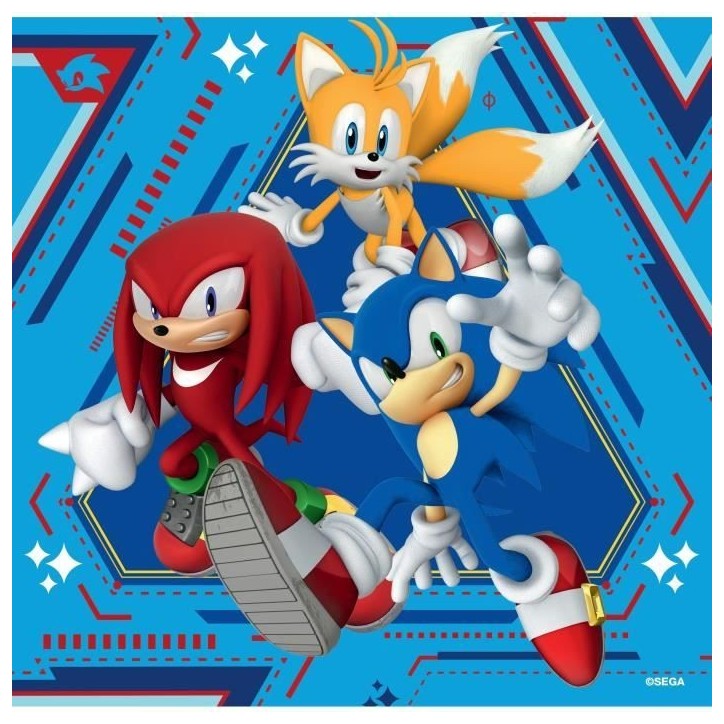 Puzzles 3x49 pieces Les aventures de Sonic, A partir de 5 ans, 12001133, Ravensburger Puzzles 3x49 pieces Les aventures de Sonic, A partir de 5 ans, 12001133, Ravensburger