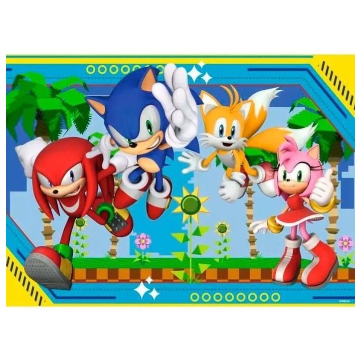 Puzzle 100 pieces XXL Sonic, Knuckles, Sonic, Tails et Amy / Sonic, Des 6 ans, Puzzle de qualité supérieure, 12001134 Puzzle 100 pieces XXL Sonic, Knuckles, Sonic, Tails et Amy / Sonic, Des 6 ans, Puzzle de qualité supérieure, 12001134