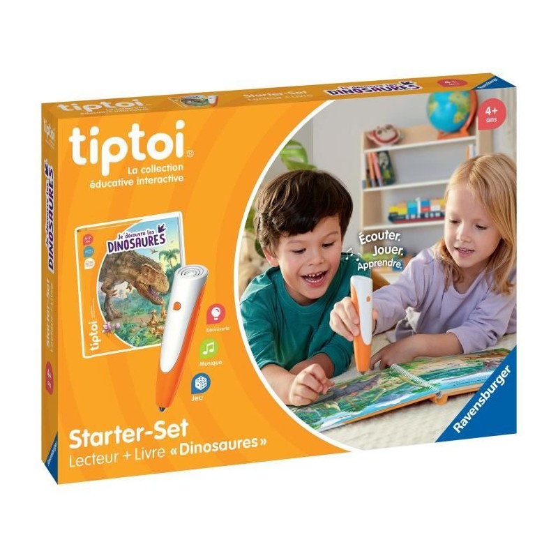 Tiptoi Starter Dino, lecteur et livre, 00175, A partir de 5 ans, Raven Tiptoi Starter Dino, lecteur et livre, 00175, A partir de 5 ans, Raven
