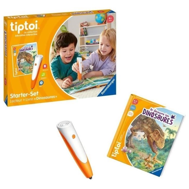 Tiptoi Starter Dino, lecteur et livre, 00175, A partir de 5 ans, Ravensburger Tiptoi Starter Dino, lecteur et livre, 00175, A partir de 5 ans, Ravensburger