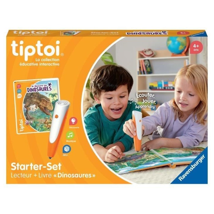 Tiptoi Starter Dino, lecteur et livre, 00175, A partir de 5 ans, Ravensburger Tiptoi Starter Dino, lecteur et livre, 00175, A partir de 5 ans, Ravensburger