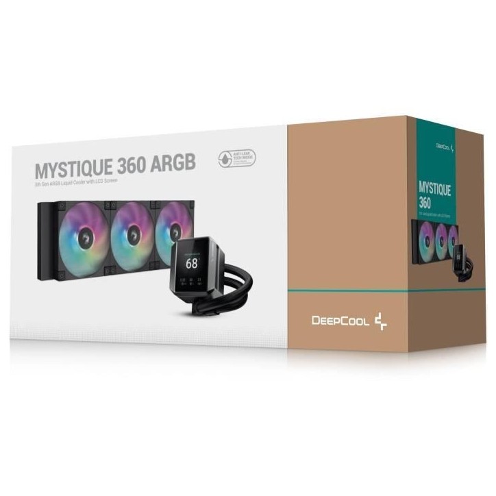 Refroidissement PC - DEEPCOOL - MYSTIQUE 360 ARGB - 12 cm - 600-2400 tr/min - Noir Refroidissement PC - DEEPCOOL - MYSTIQUE 360 ARGB - 12 cm - 600-2400 tr/min - Noir