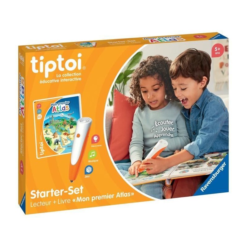 Tiptoi Starter Atlas, lecteur et livre, 00177, A partir de 5 ans, Rave