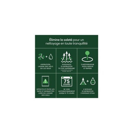 Aspirateur Robot Laveur - IROBOT Roomba 105 Combo + Autoempty - 2h - 7000 Pa - 400 ml - Blanc