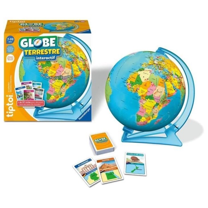 tiptoi Globe terrestre interactif, 00000191, 7 ans, Ravensburger